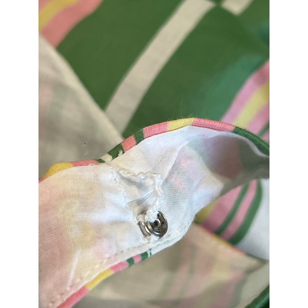 Boden Hattie Green and Pink Striped Fit and Flare Dress Women's Size 4 Pockets - Picture 9 of 11